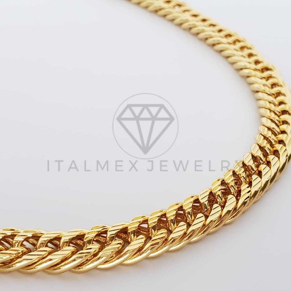 18K Gold Plated 9mm/24" Cuban Double Link Chain - Picture 4 of 8